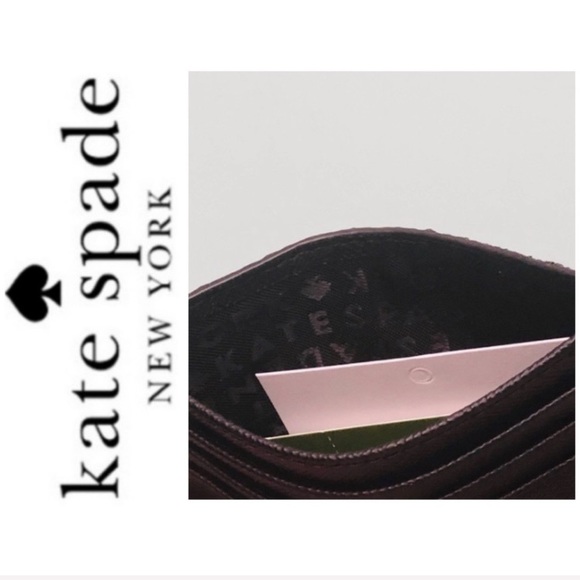 NWT Kate Spade leather card holder black - Picture 4 of 4